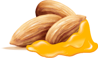 Almonds in honey